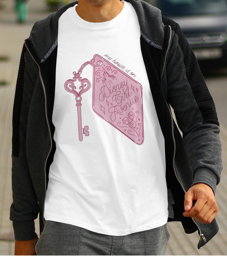 Disney Girl Avenue My House Is On Castle Key T-Shirt