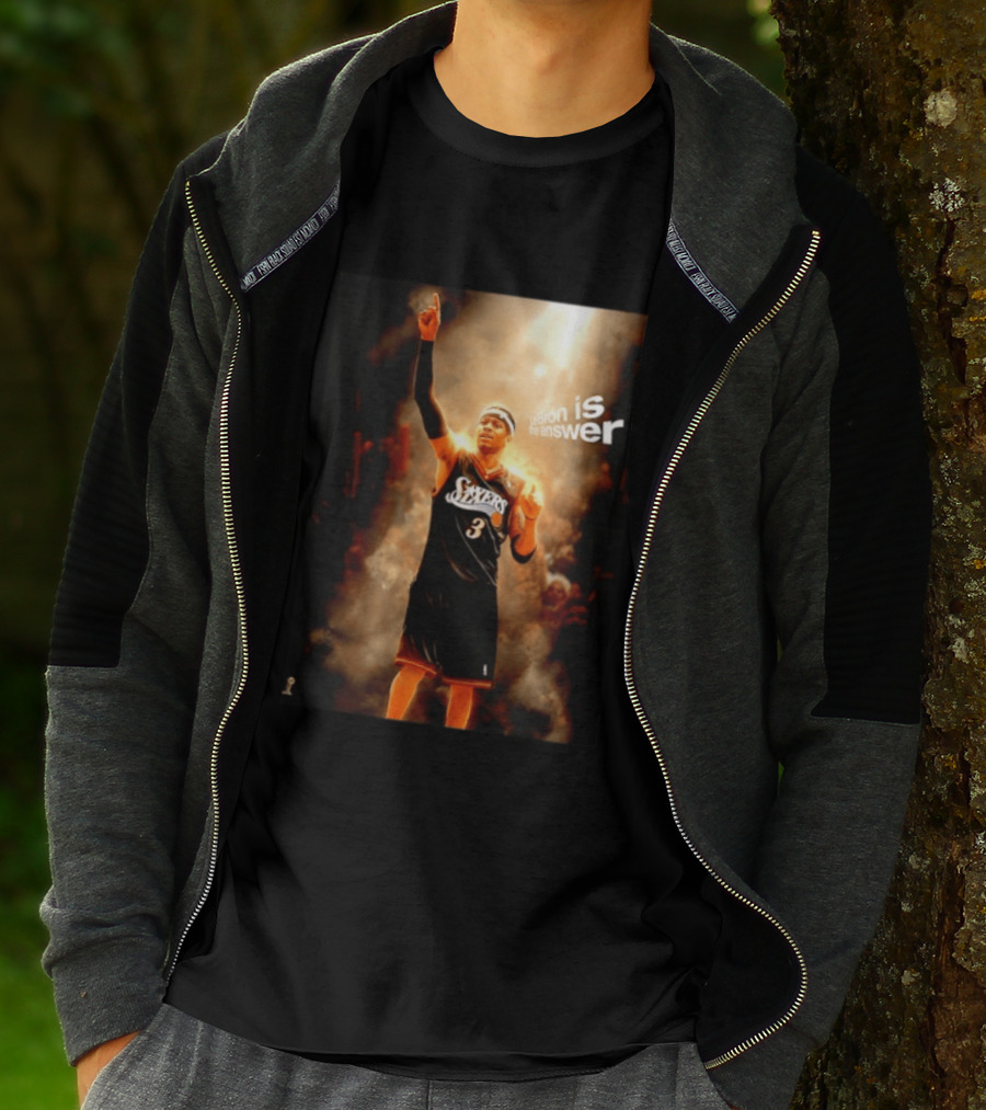Allen Iverson Philadelphia 76ers NBA LeBron Is The Answer T-Shirt