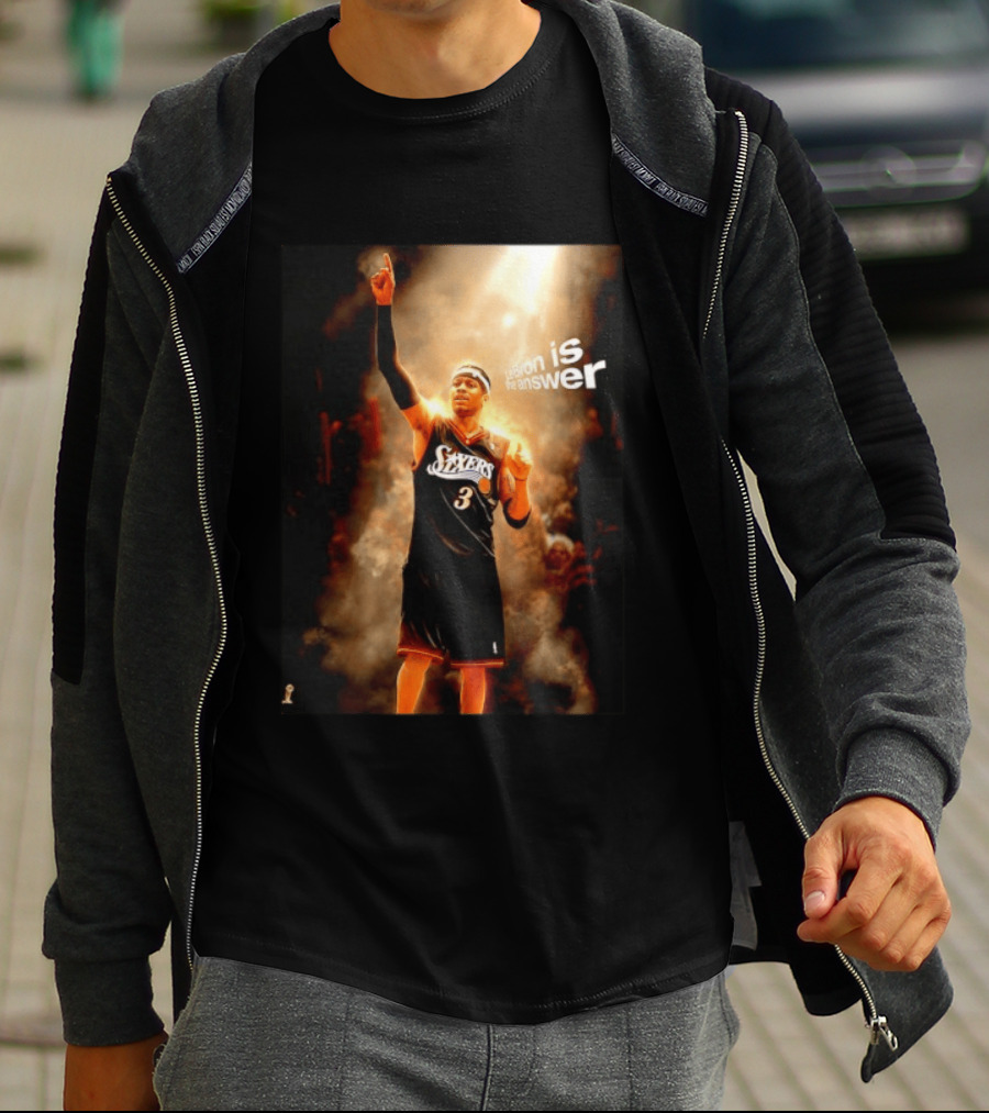 Allen Iverson Philadelphia 76ers NBA LeBron Is The Answer T-Shirt