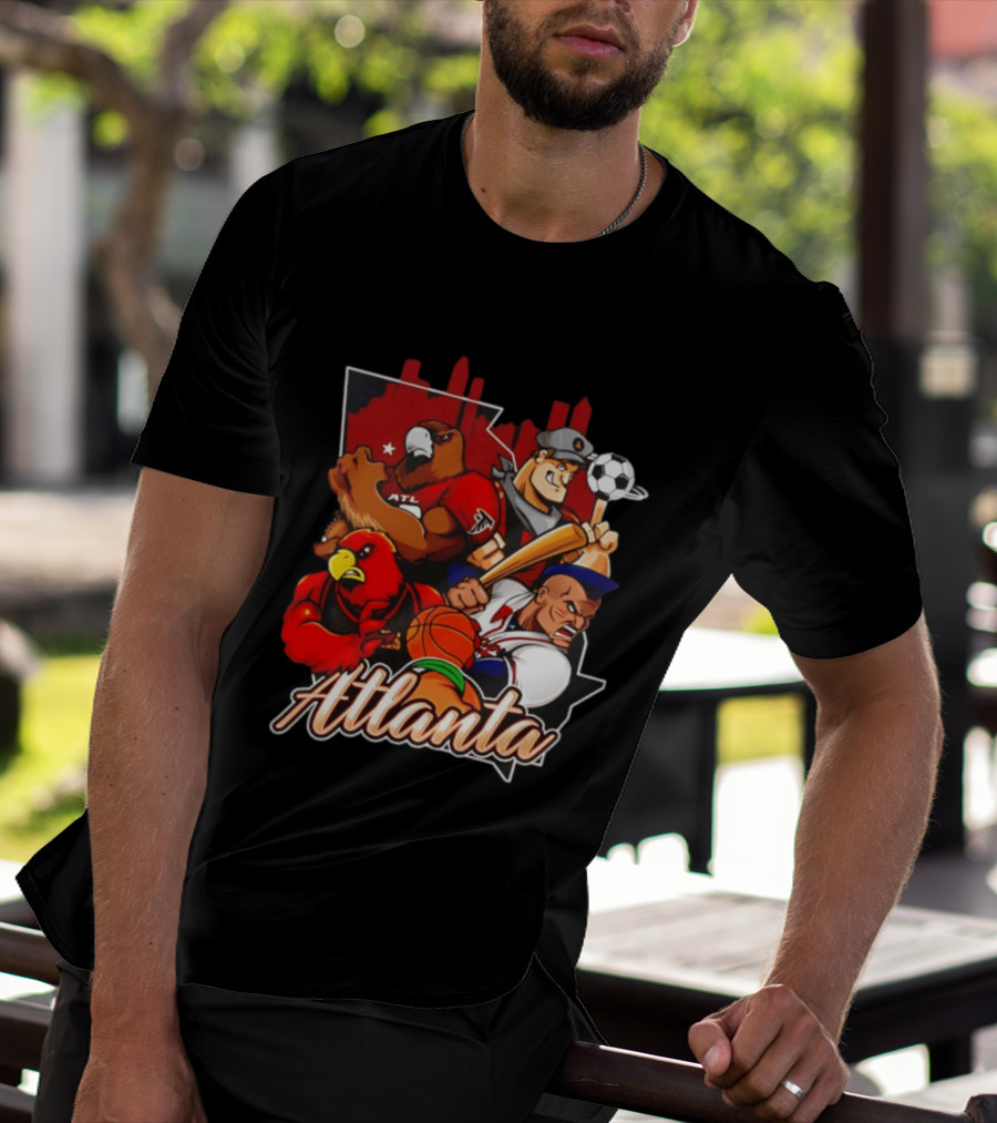 Atlanta Falcons Hawks Braves United Georgia Sports Teams Characters T-Shirt