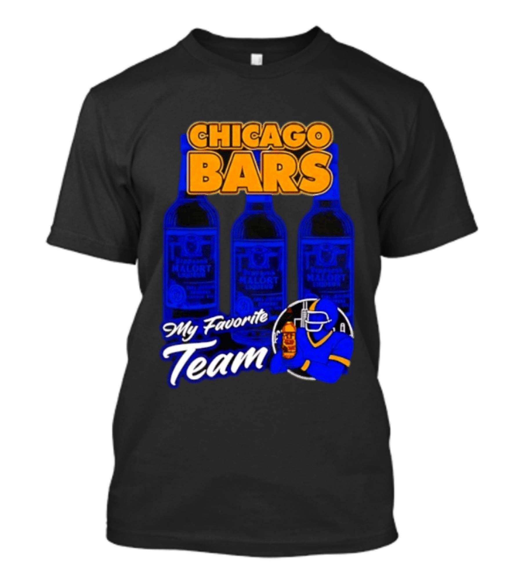 Chicago Bars My Favorite Team Jeppson's Malort Liqueur T-Shirt