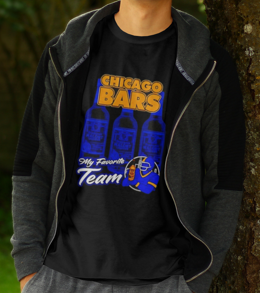 Chicago Bars My Favorite Team Jeppson's Malort Liqueur T-Shirt