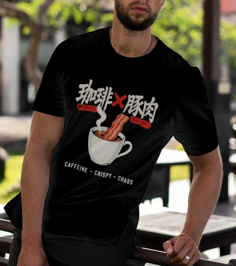Caffeine Crispy Chaos Coffee X Bacon T-Shirt