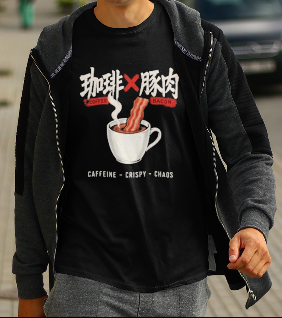 Caffeine Crispy Chaos Coffee X Bacon T-Shirt