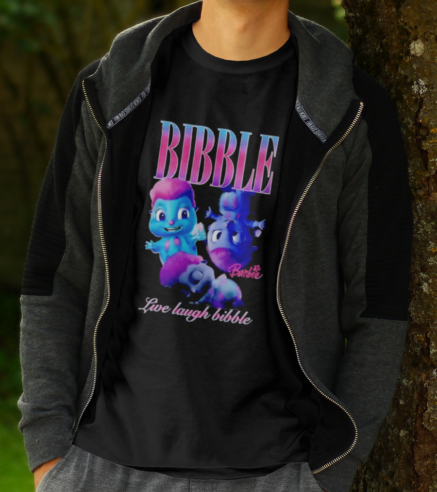Bibble Live Laugh Barbie Cartoon Characters T-Shirt