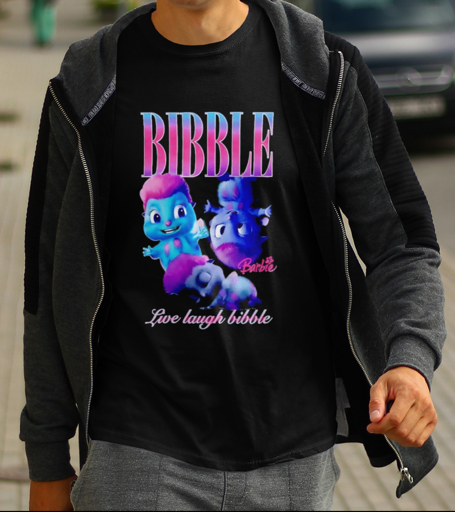Bibble Live Laugh Barbie Cartoon Characters T-Shirt