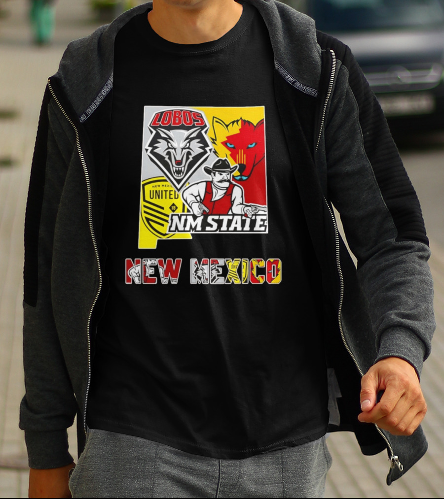 Lobos NM State New Mexico United T-Shirt