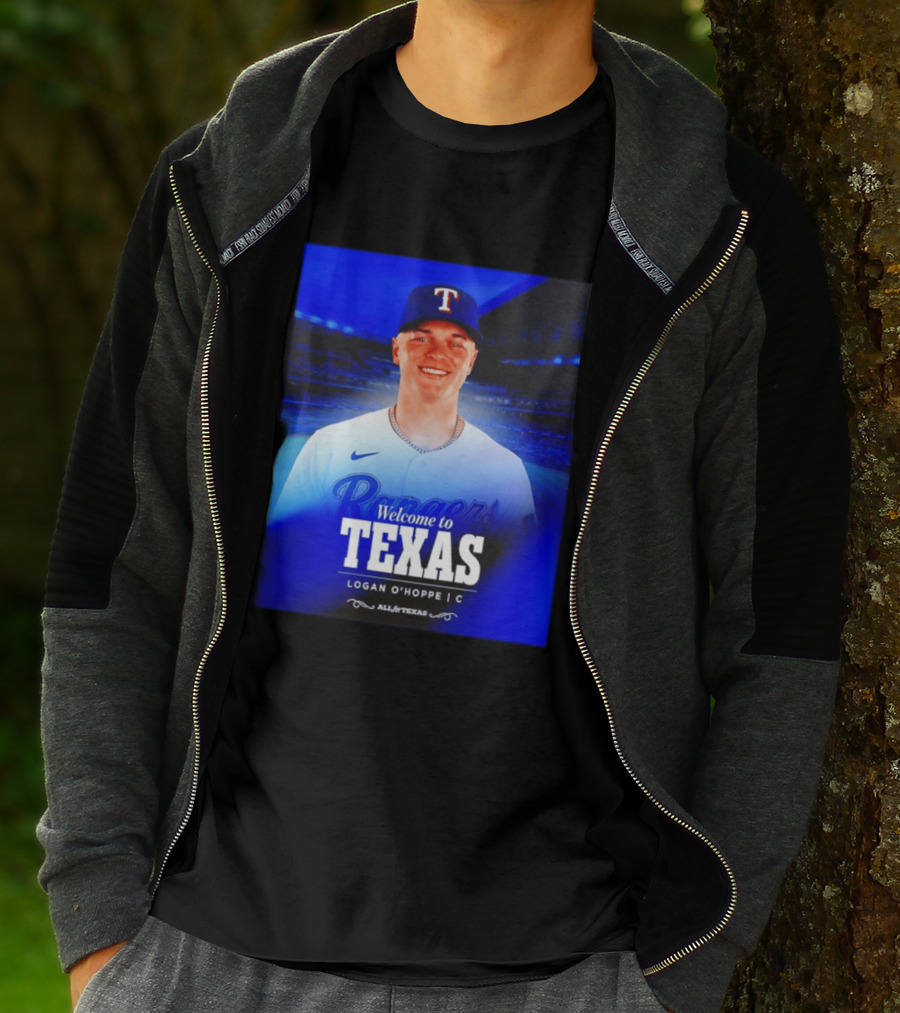 Logan O'Hoppe Welcome To Texas Rangers All For Texas T-Shirt