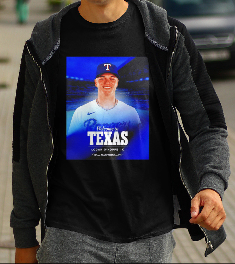 Logan O'Hoppe Welcome To Texas Rangers All For Texas T-Shirt