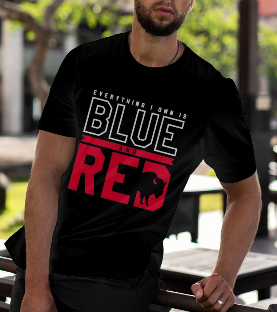 Everything I Own Is Blue And Red Buffalo Bills T-Shirt