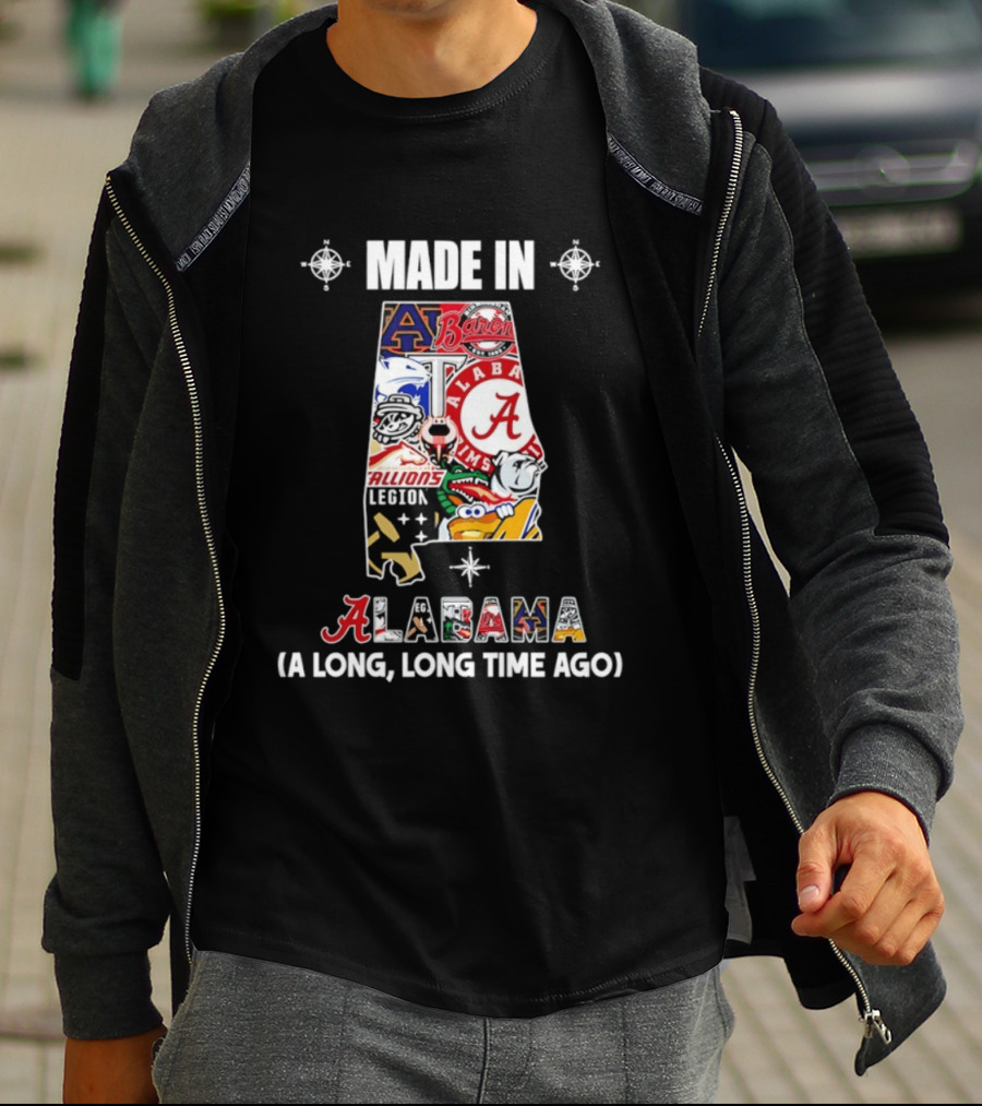 Made In Alabama Auburn Alabama Crimson Tide Barons Stallions A Long Long Time Ago T-Shirt
