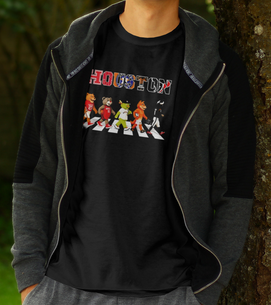 Houston Team Mascots Abbey Road Walk Season 2026 Sports T-Shirt
