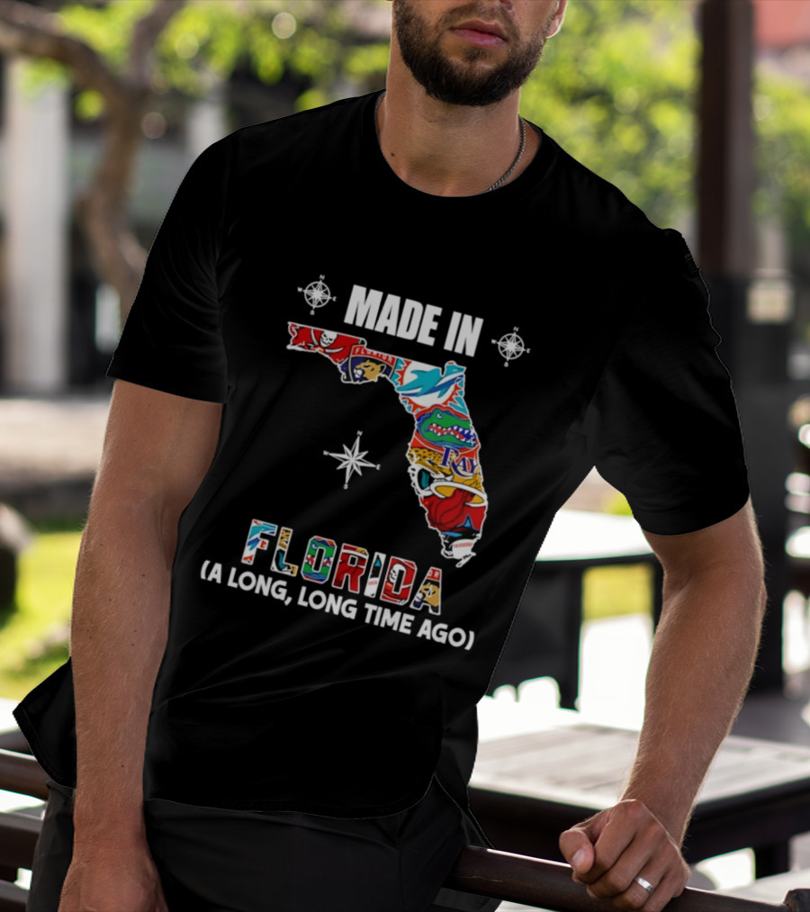 Made In Florida Map A Long Long Time Ago Florida Football Teams T-Shirt