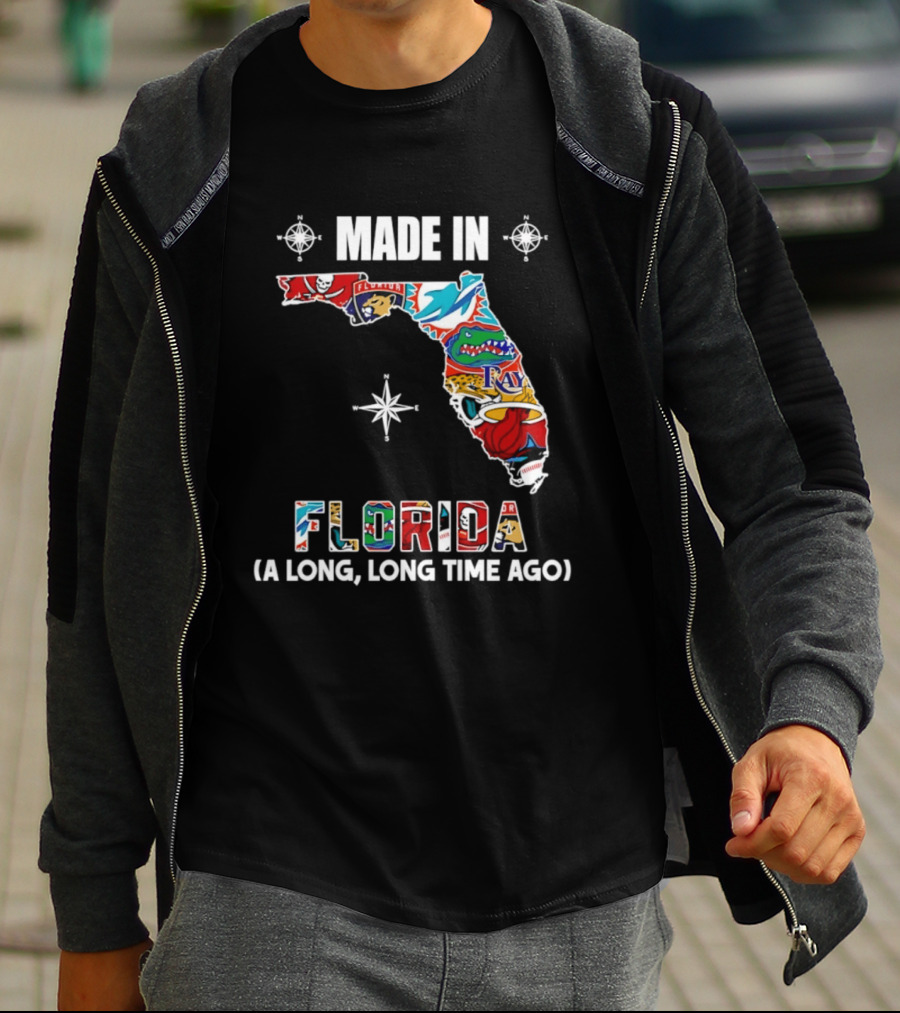 Made In Florida Map A Long Long Time Ago Florida Football Teams T-Shirt