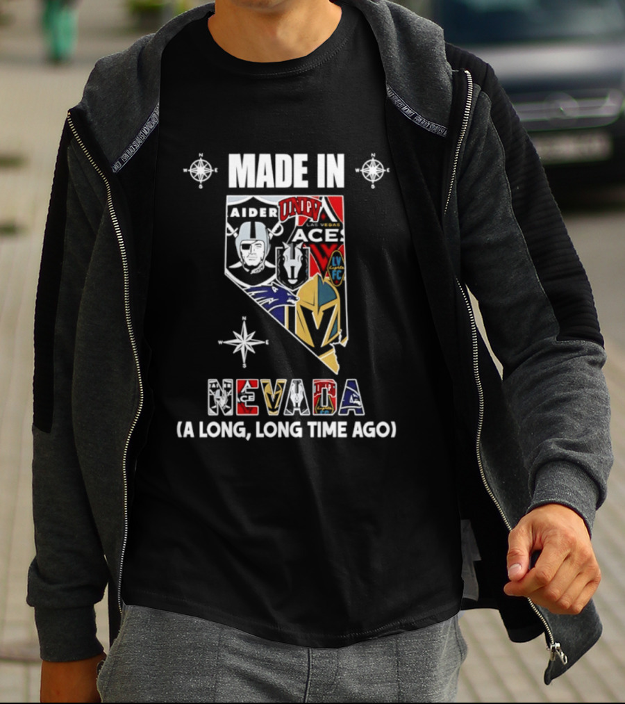 Made In Nevada Map Las Vegas Raiders 2026 Season A Long Long Time Ago T-Shirt