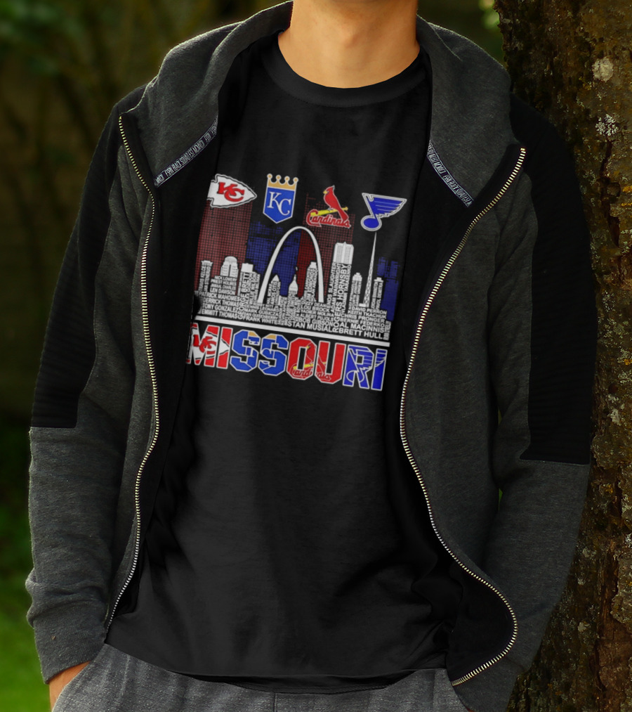 Missouri Skyline Kansas City Chiefs Royals Cardinals Blues T-Shirt