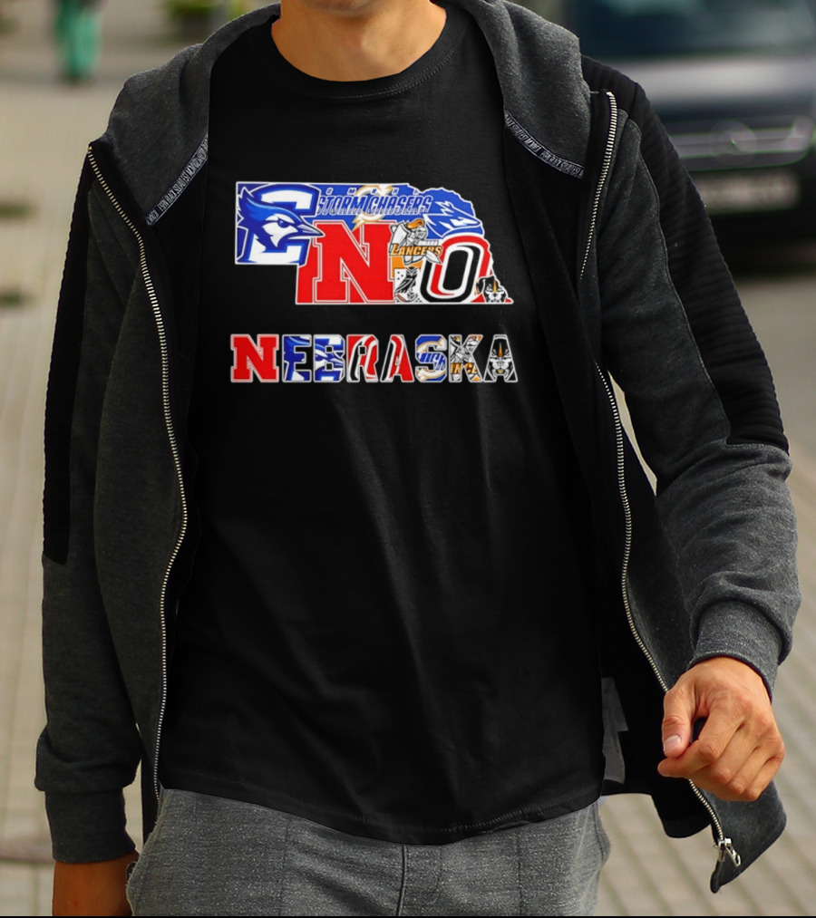 Nebraska Creighton Jays Stormchasers Lancers Huskers Sports Teams 2026 T-Shirt