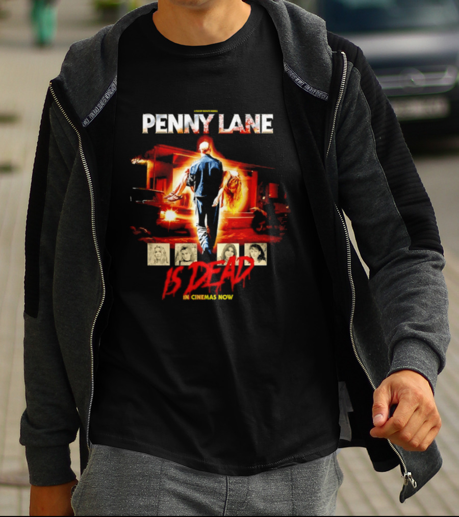 Penny Lane A Film By Mia'kate Russell Is Dead In Cinemas Now Iconic Cinematic T-Shirt