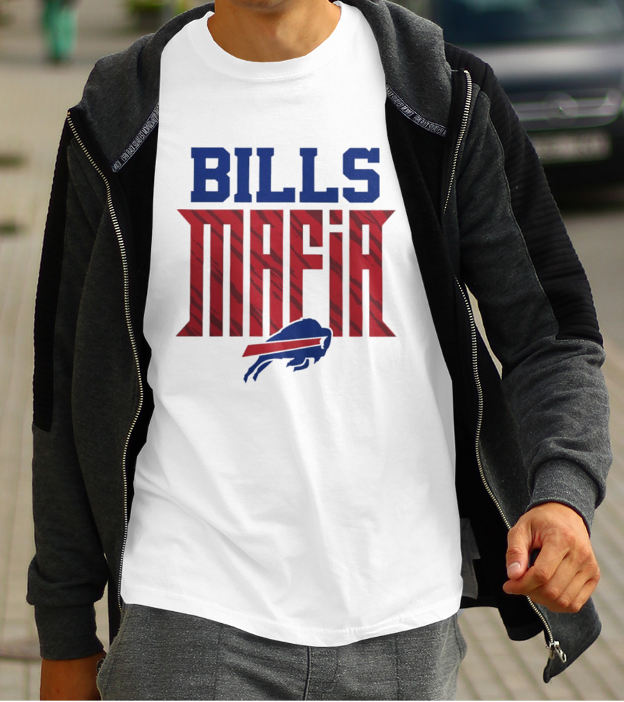 Buffalo Bills Mafia Red And Blue Team Spirit T-Shirt