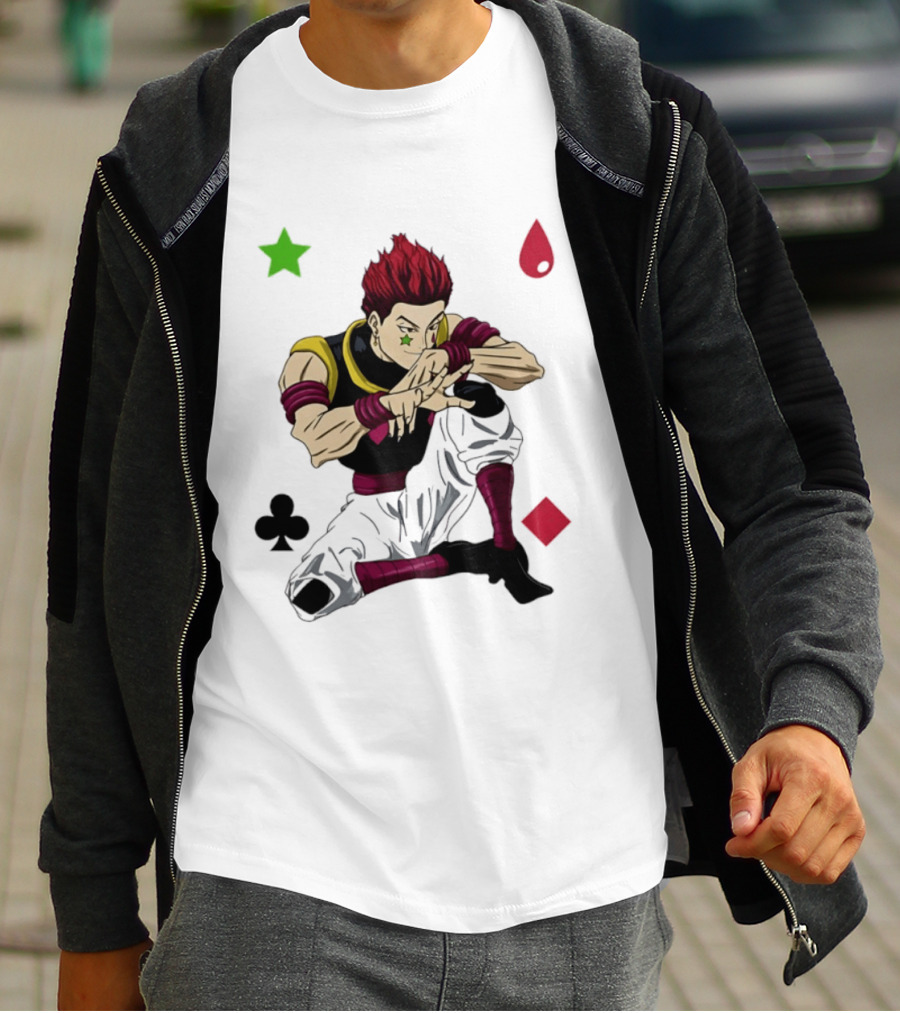Hisoka Morow Playing Card Suit Symbols Hunter X Hunter T-Shirt