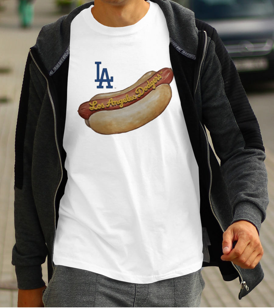 Los Angeles Dodgers Hot Dog MLB 2026 Season LA Team T-Shirt