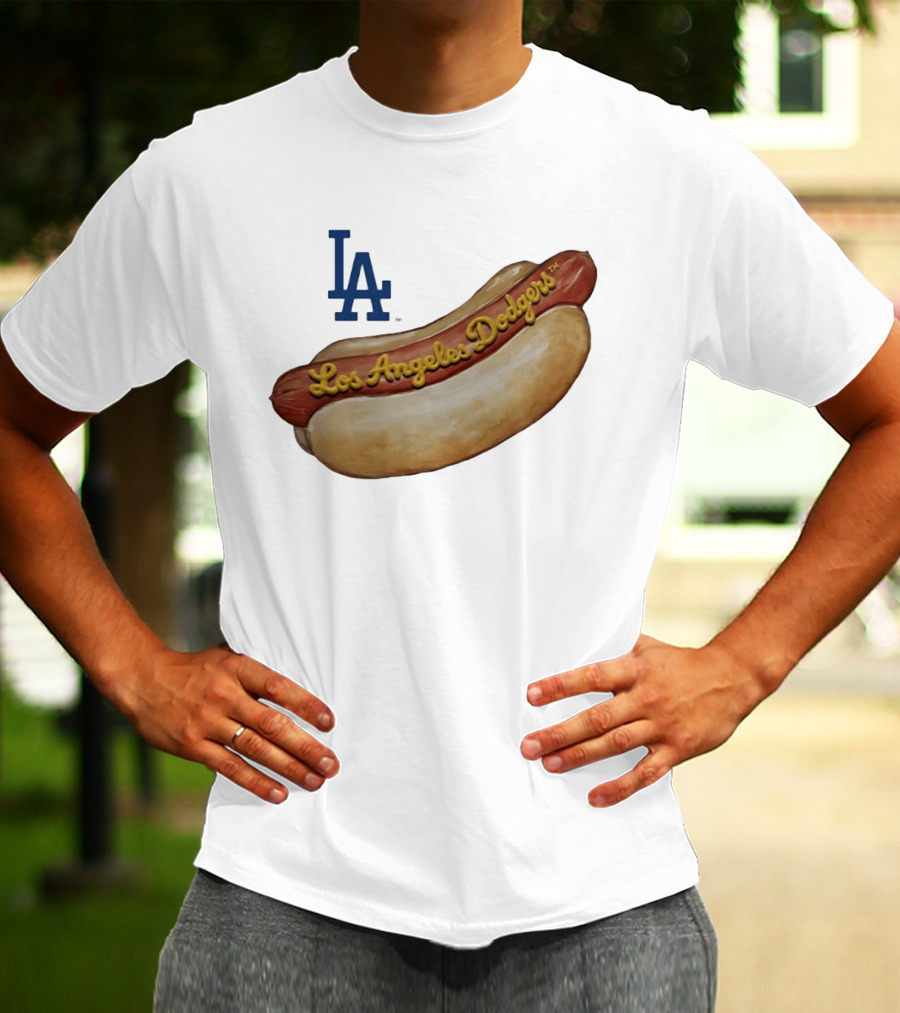 Los Angeles Dodgers Hot Dog MLB 2026 Season LA Team T-Shirt