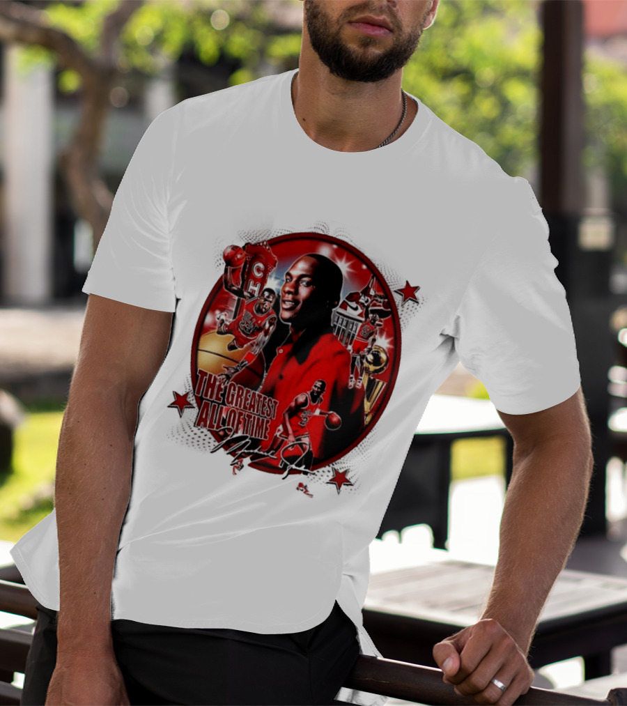 The Greatest Of All Time Michael Jordan Chicago Basketball Legend Trophy T-Shirt