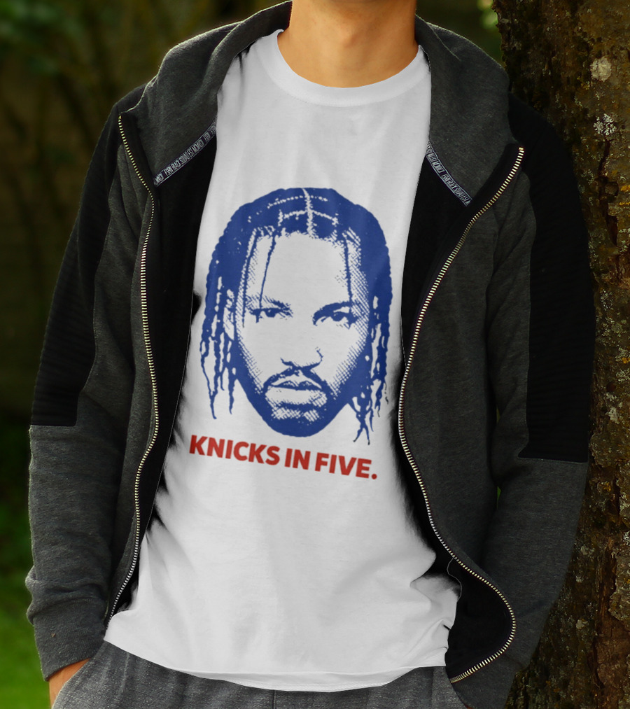 New York Knicks Jalen Brunson Knicks In Five Swag Head T-Shirt