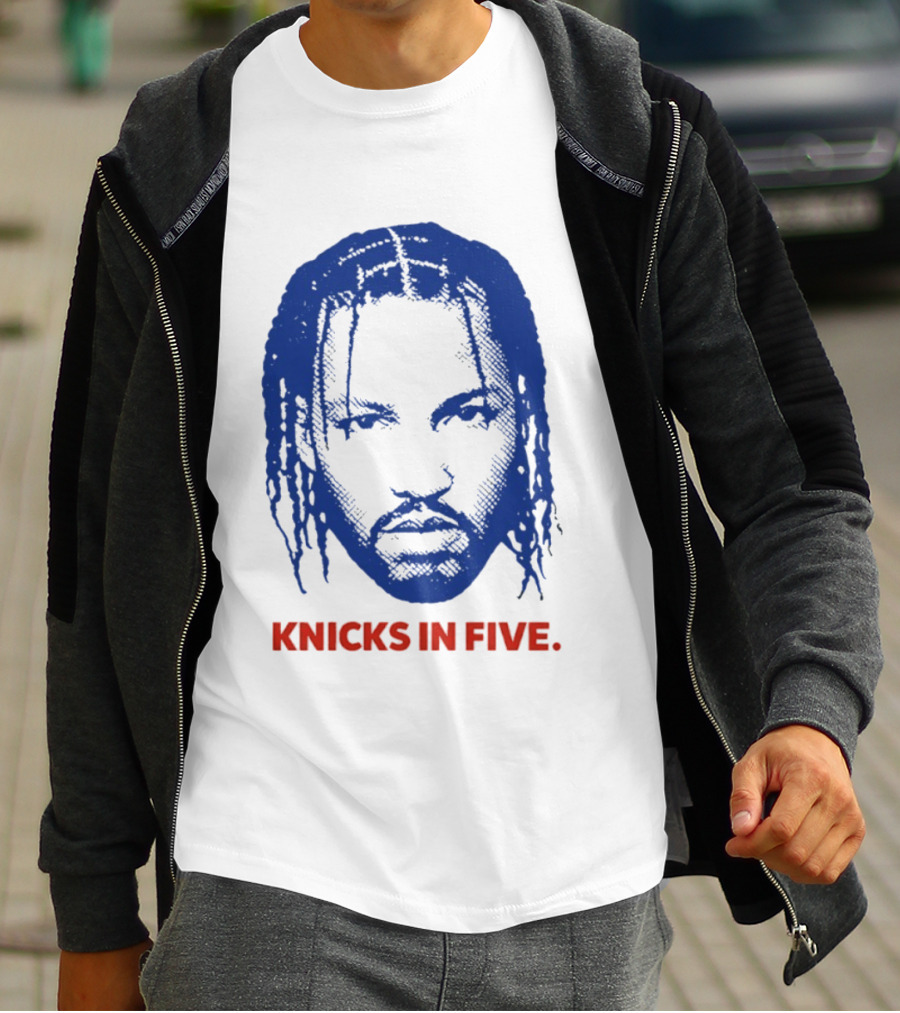New York Knicks Jalen Brunson Knicks In Five Swag Head T-Shirt
