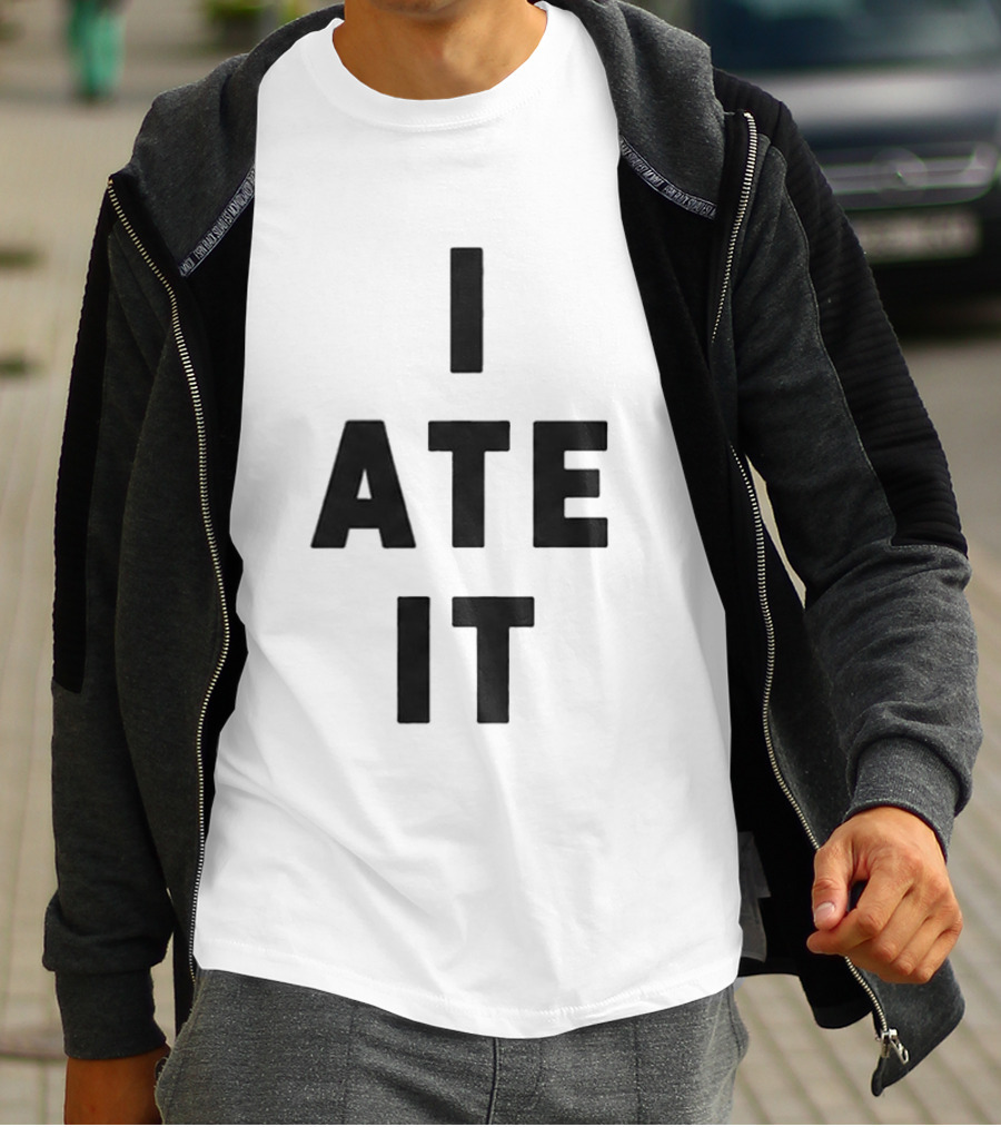 Suki Waterhouse I Ate It Bold Text Graphic Trend T-Shirt