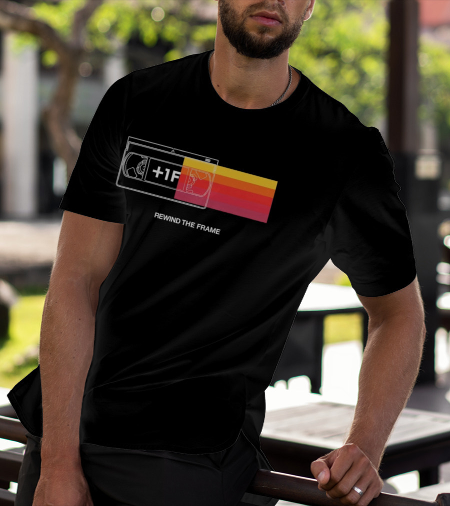 Rewind The Frame Retro VHS Tape 80s Aesthetic T-Shirt