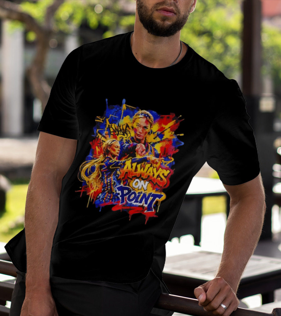 Sophie Cunningham Always On Point Indiana Fever Bold Graffiti T-Shirt