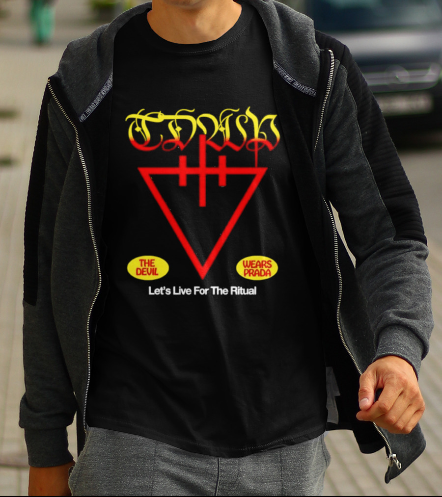 The Devil Wears Prada Ritual Inverted Triangle Symbol Let's Live For The Ritual T-Shirt