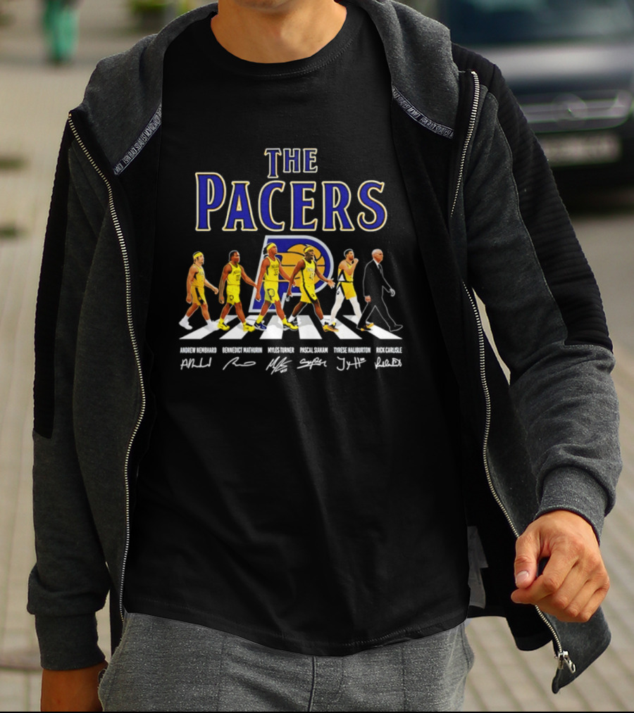 The Pacers Andrew Nembhard Bennedict Mathurin Myles Turner Pascal Siakam Tyrese Haliburton Signatures T-Shirt