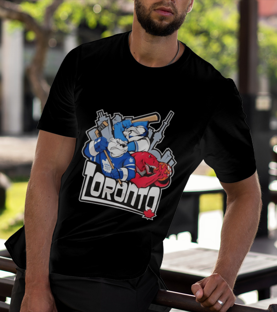 Toronto Maple Leafs Blue Jays Raptors Skyline 2026 T-Shirt