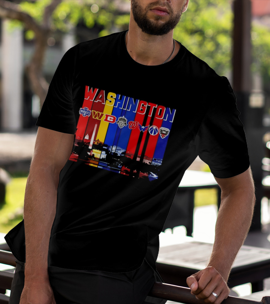 Washington Mystics Commanders Spirit Nationals Wizards DC United T-Shirt