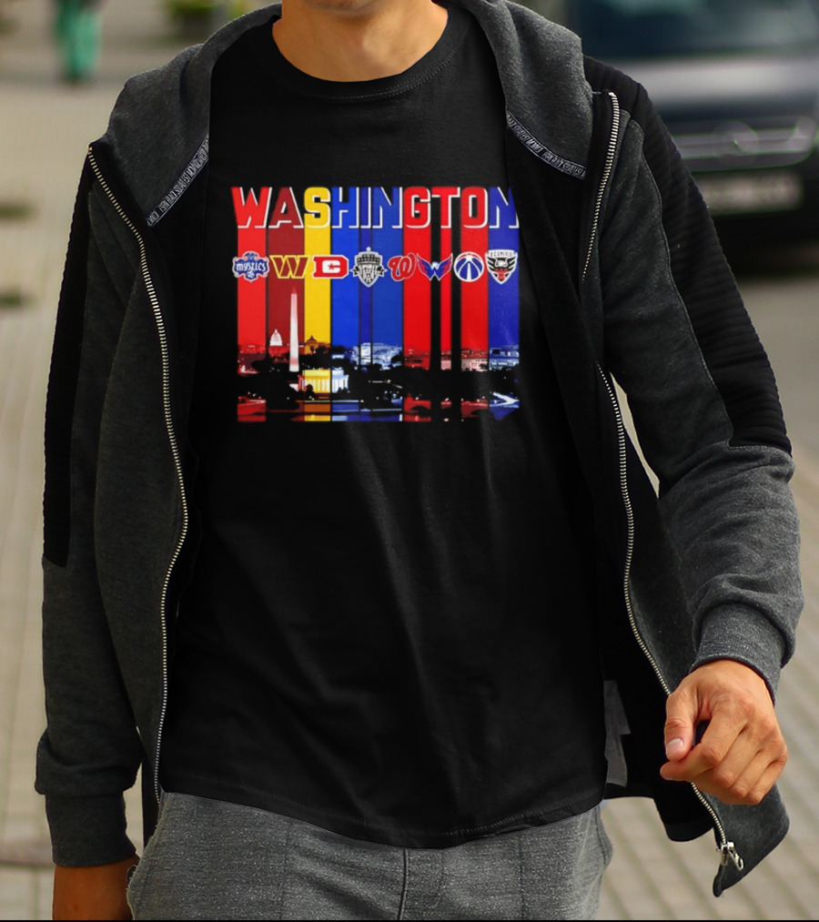 Washington Mystics Commanders Spirit Nationals Wizards DC United T-Shirt