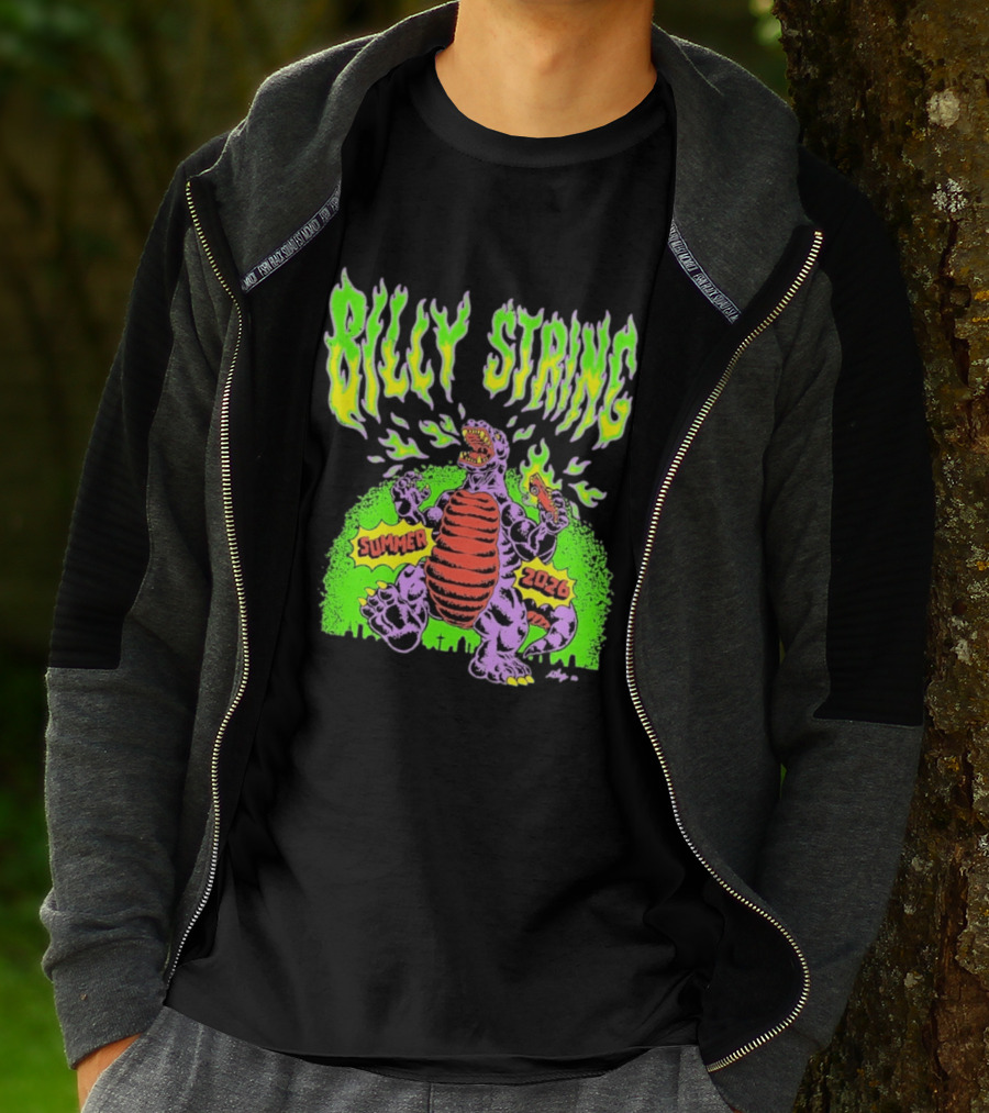 Billy Strings Summer 2026 Terrible Lizard Monster Concert Tour Neon Comic T-Shirt