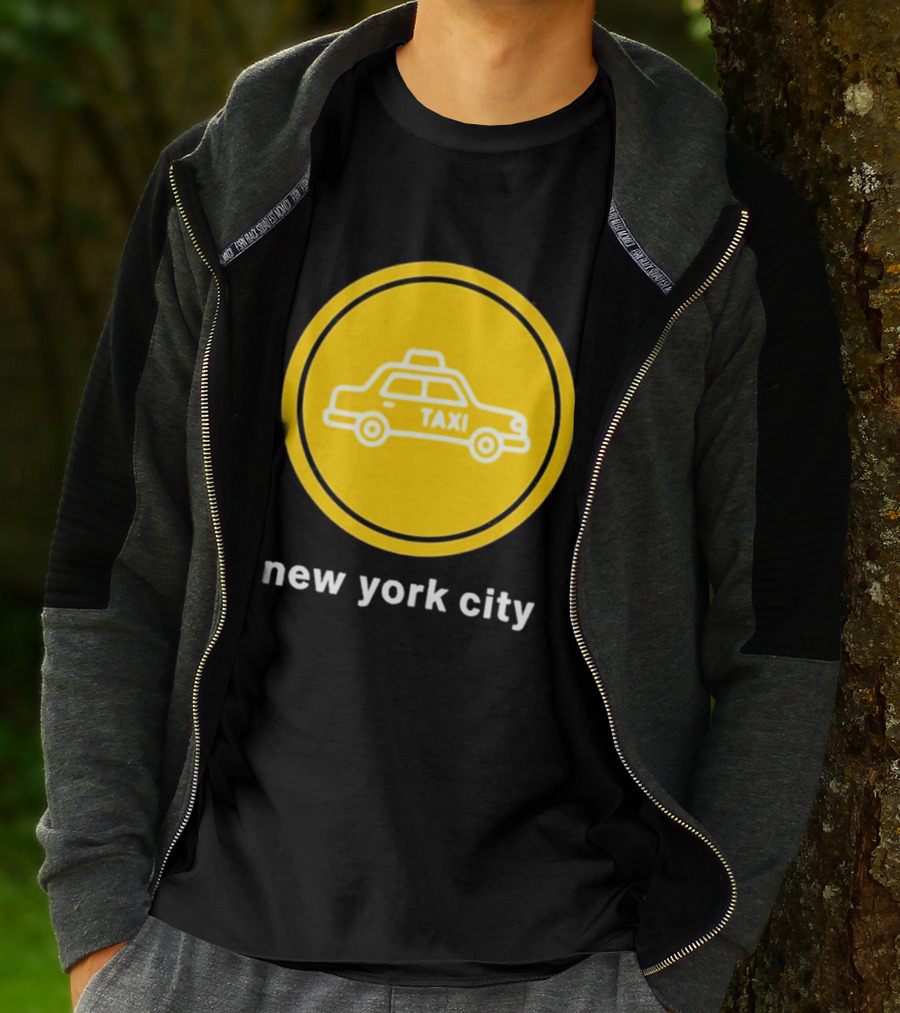 New York City Taxi Cab Blink 182 Iconic Yellow Circle T-Shirt