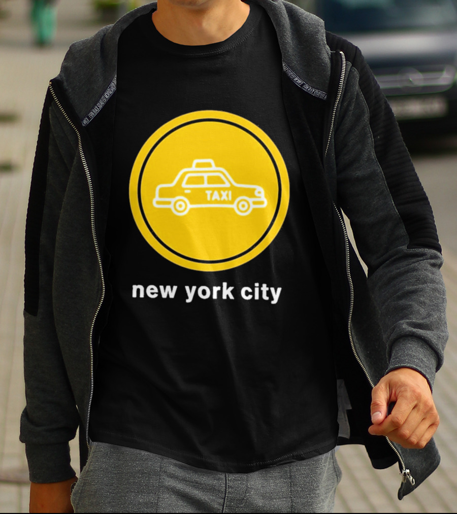 New York City Taxi Cab Blink 182 Iconic Yellow Circle T-Shirt