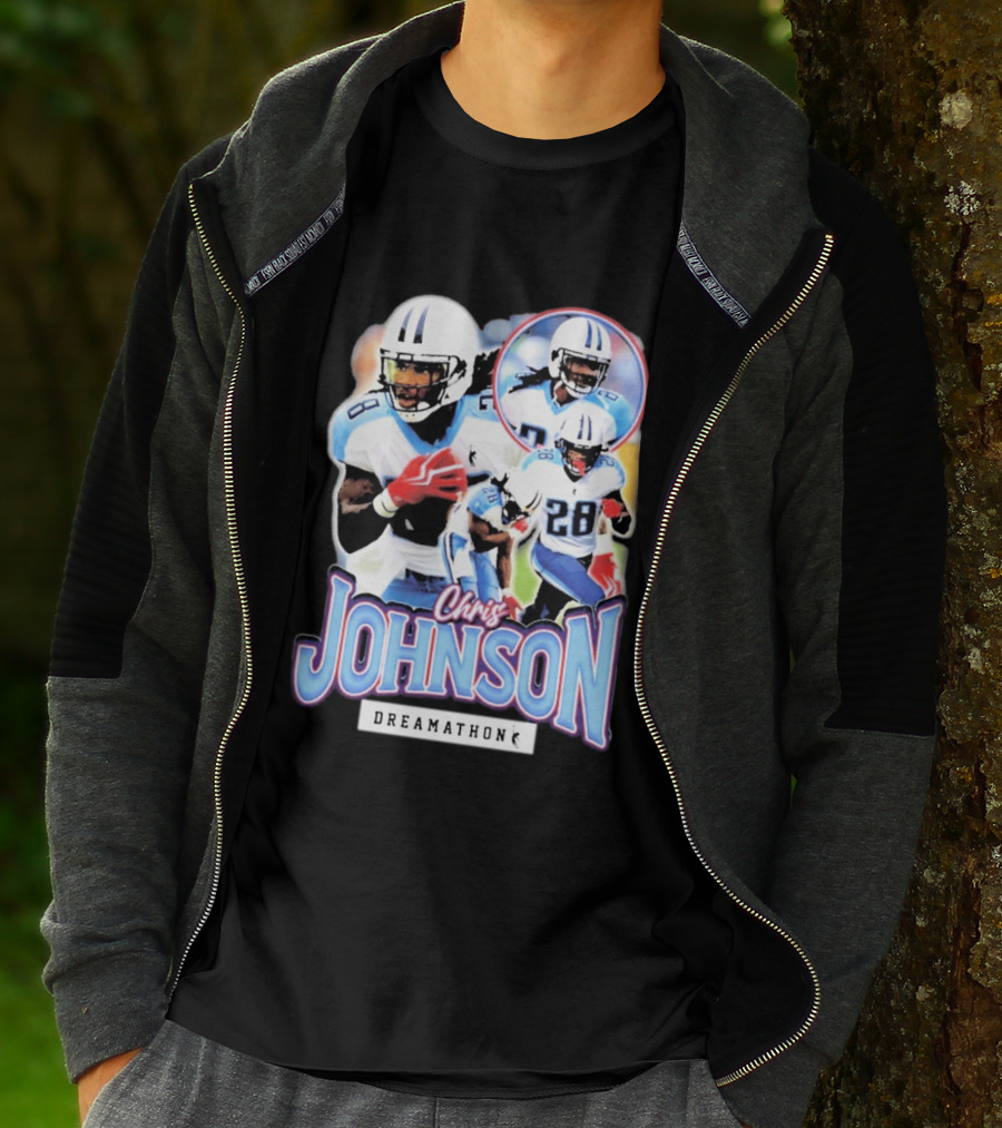 Chris Johnson NFL Dreamathon Tennessee Titans Football 28 T-Shirt
