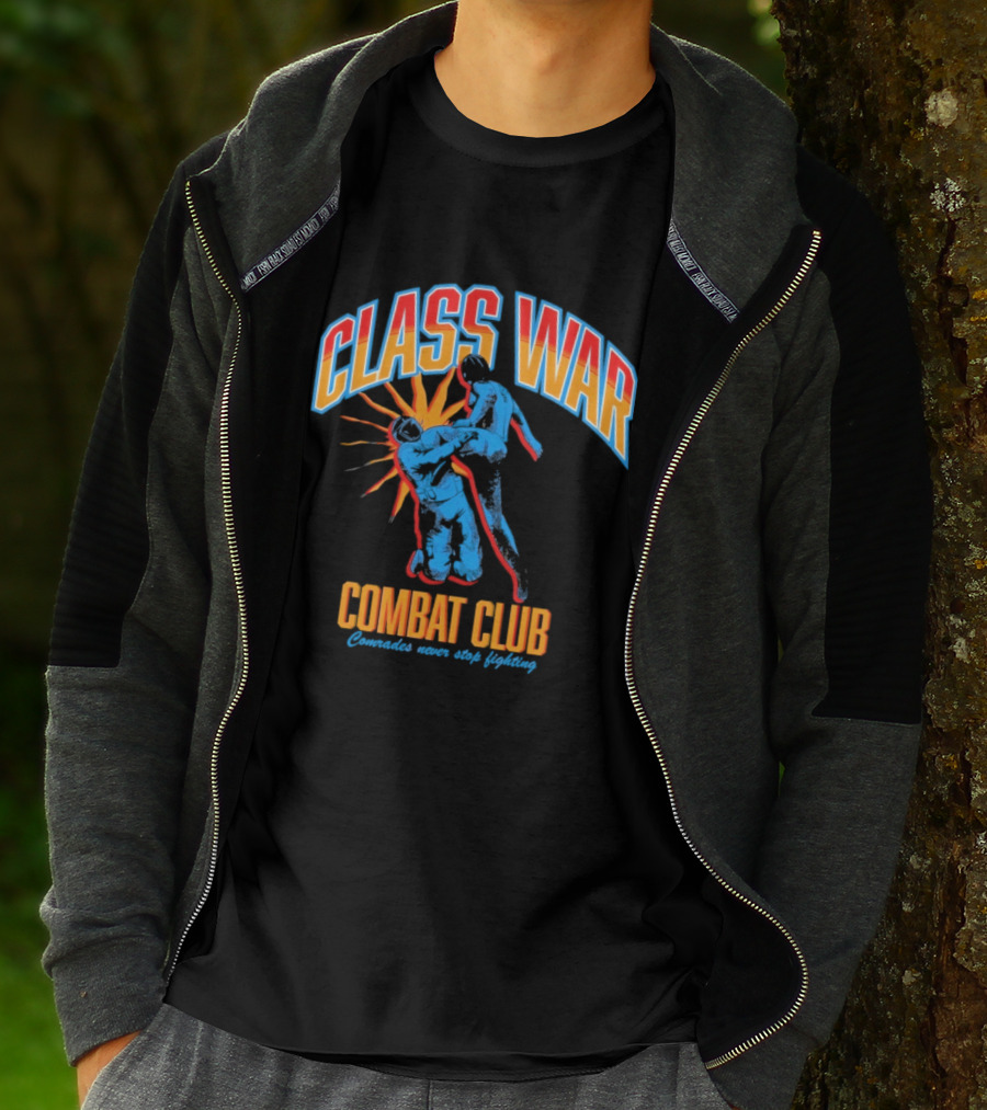 Class War Combat Club Comrades Never Stop Fighting Vintage Brawler Aesthetic T-Shirt