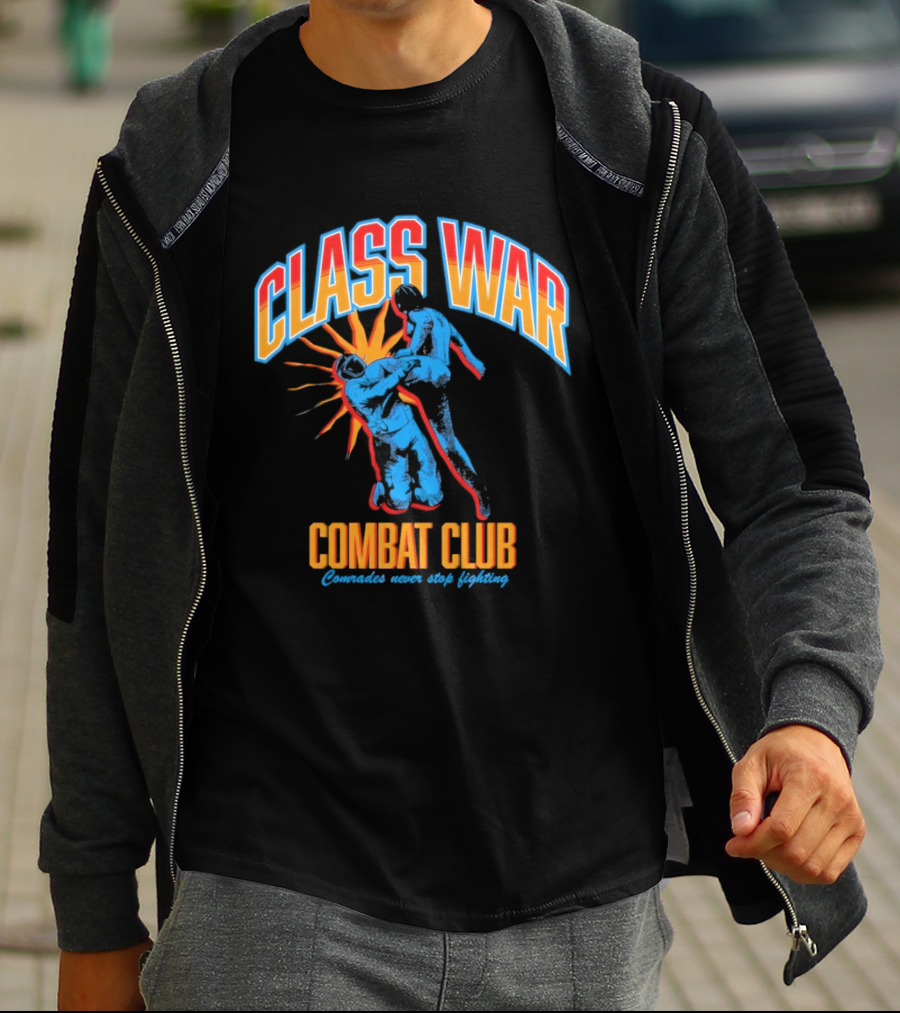 Class War Combat Club Comrades Never Stop Fighting Vintage Brawler Aesthetic T-Shirt