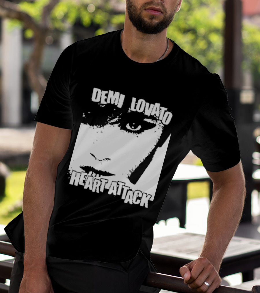 Demi Lovato Heart Attack Anniversary Face T-Shirt