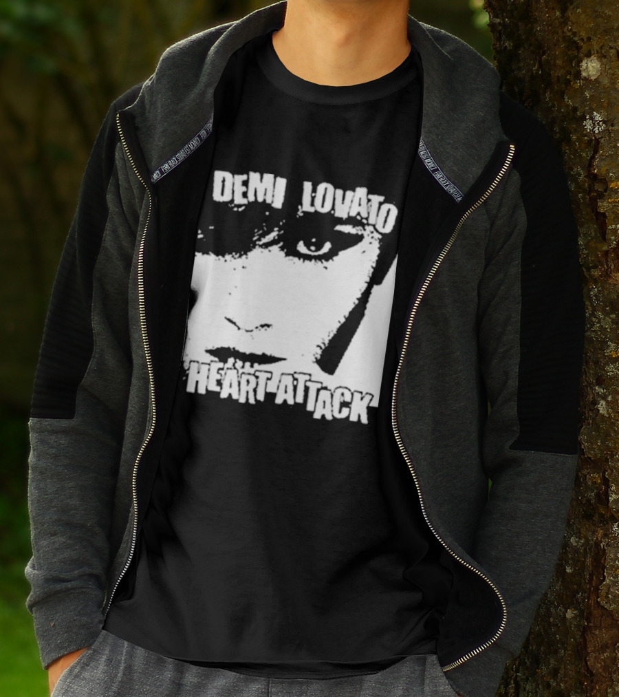 Demi Lovato Heart Attack Anniversary Face T-Shirt