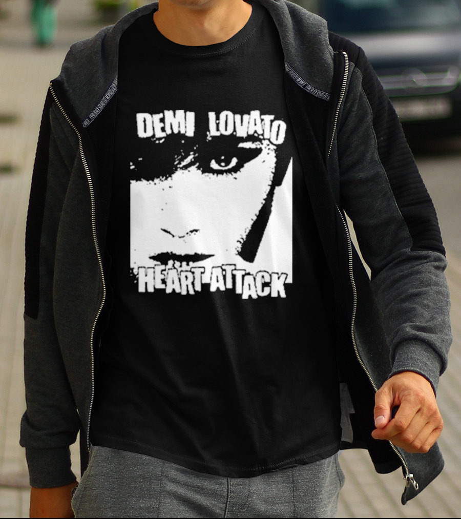 Demi Lovato Heart Attack Anniversary Face T-Shirt
