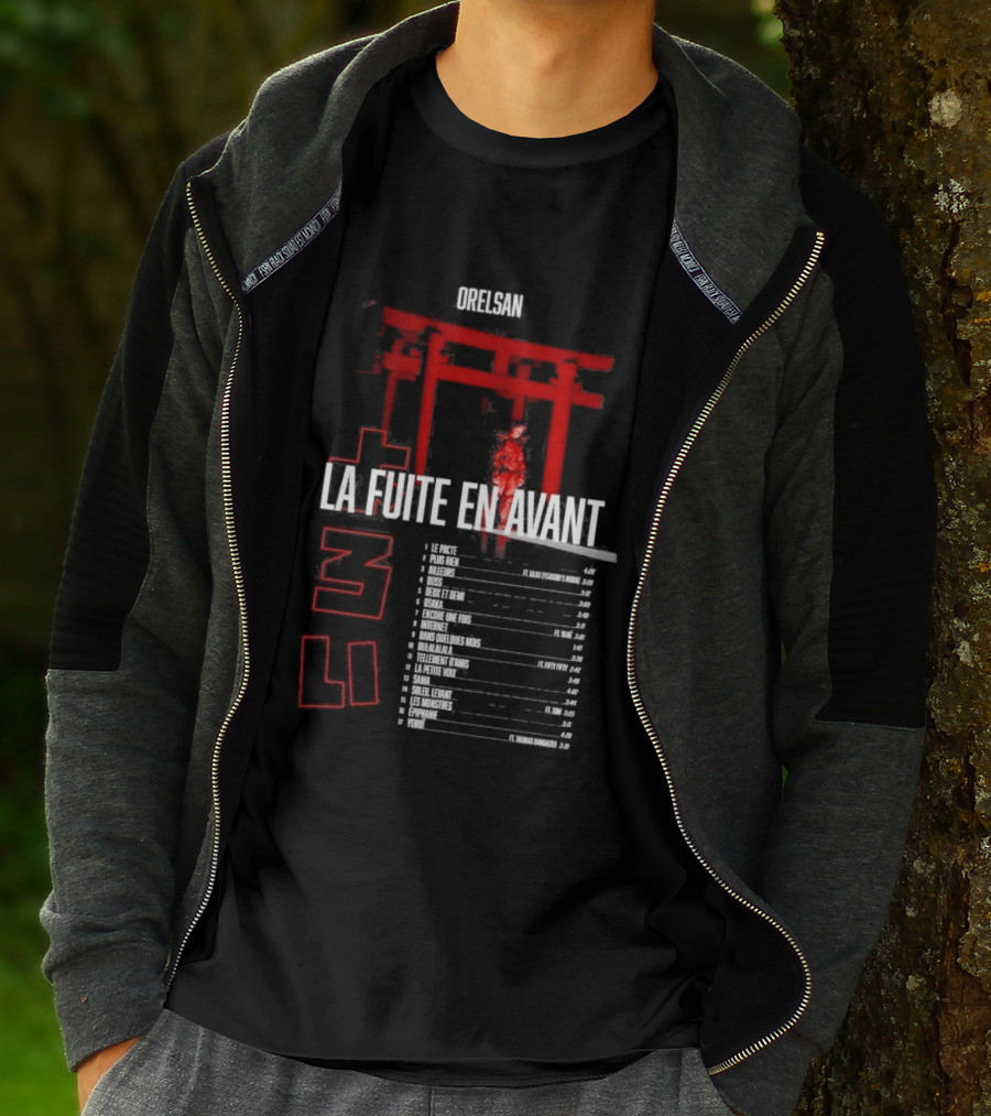 Orelsan La Fuite En Avant Rouge Tour Dates 2024 T-Shirt