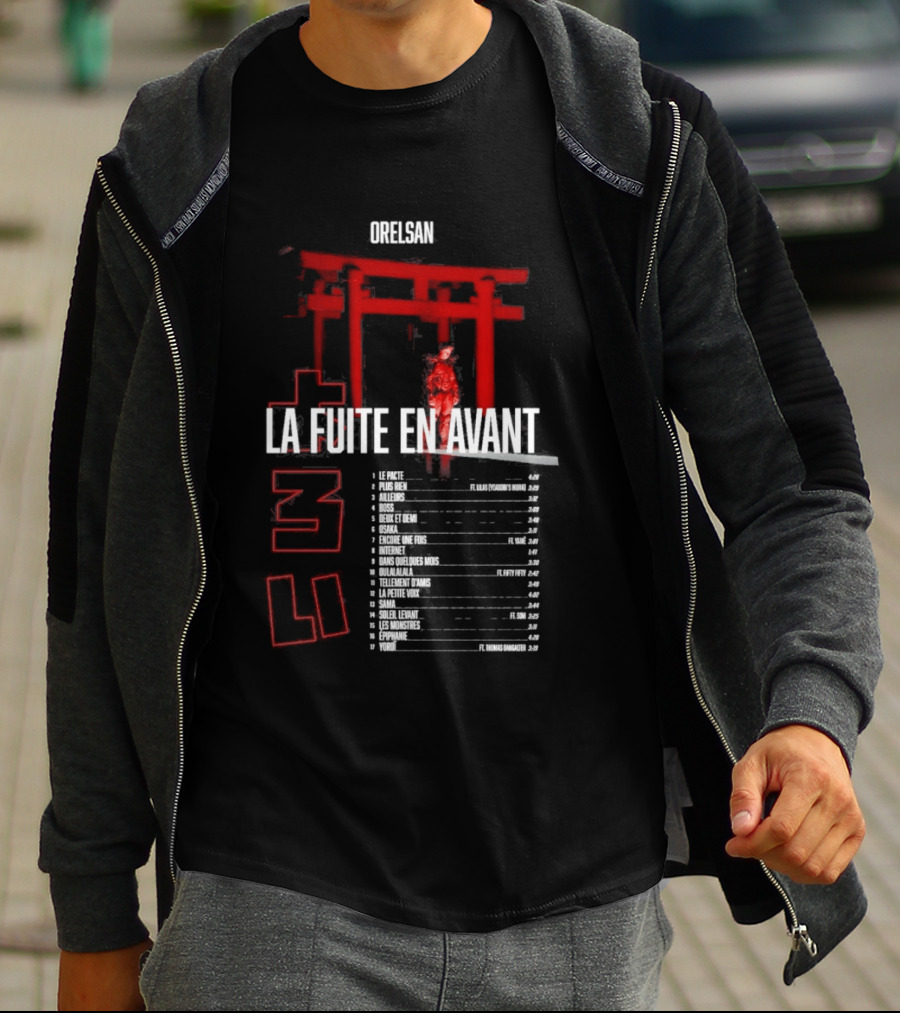 Orelsan La Fuite En Avant Rouge Tour Dates 2024 T-Shirt