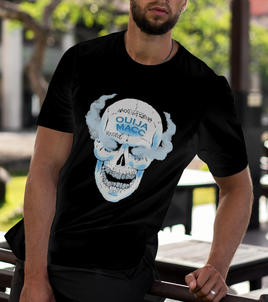 Ouija Macc Skull Blessed Trash Smoke Effect Design D 977 T-Shirt