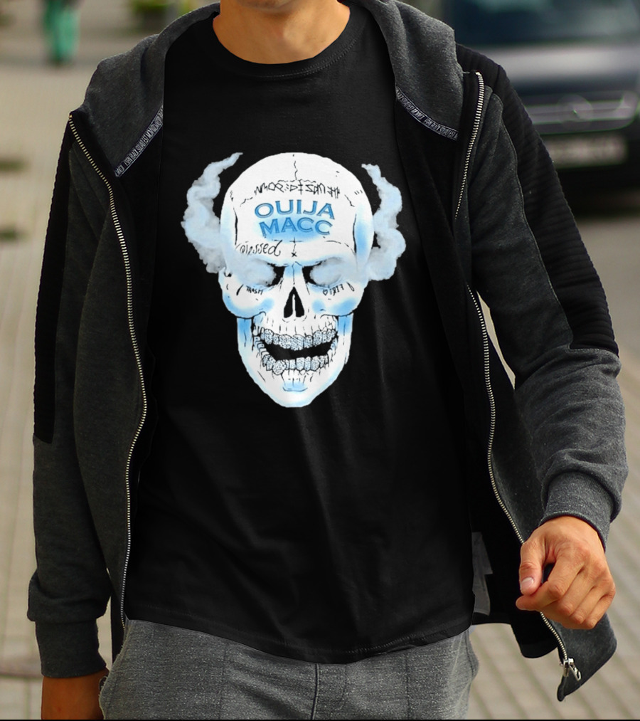Ouija Macc Skull Blessed Trash Smoke Effect Design D 977 T-Shirt